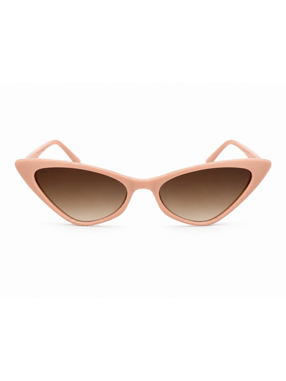 Women’s Cat Eye Sunglasses Peach Pink Frame Brown Gradient Lenses Retro Fashion
